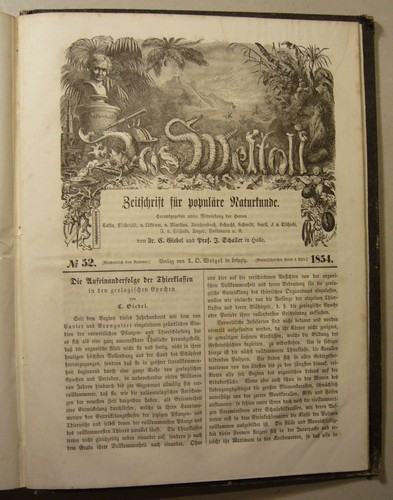 ""DAS WELTALL"" REVISTA DE CIENCIA NATURAL POPULAR, dado Año 1854, raro - Imagen 9 de 9