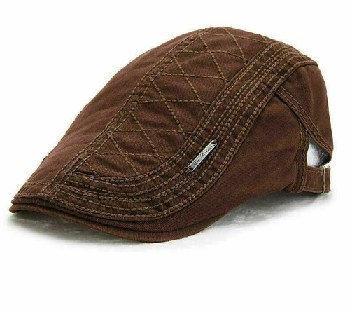 Men Adjustable Flat Duckbill Cap Gatsby Ivy Irish Newsboy Cabbie Golf Driver Hat - Picture 13 of 17