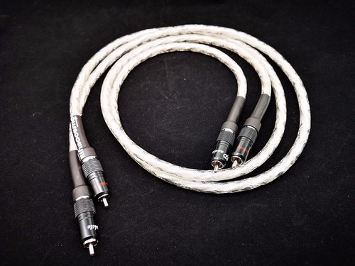 1 Paar HiFi reines Kupfer versilbert RCA Audio Kabel Verbindung Rhodium Stecker - Bild 2 von 7