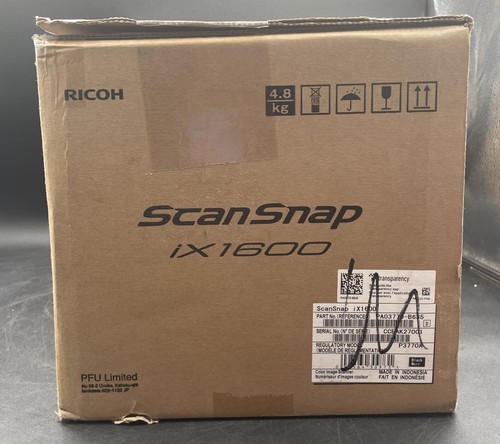 Fujitsu ScanSnap iX1600 Scanner - Black (OPEN BOX - NEW) - 第 2/9 張圖片