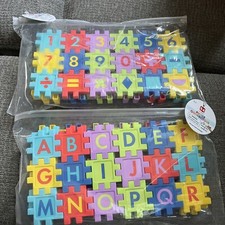 2 Confezioni Puzzle Connettibili ANKYO Alfabeto (54 Pz) E Numeri (54 Pz) - STEM 4+ Anni
