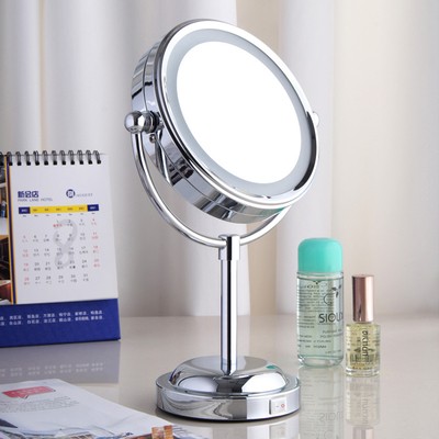 6 Face 1x 3x Makeup Mirror Led Lighting Double Sided Desktop Face 1x 3x Makeup Mirror Led Lighting