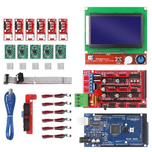CNC 3D Printer Kit with Mega 2560 Boa,RAMPS 1.4 Controller ,LCD 12864 , A4988 h - 第 3/8 張圖片