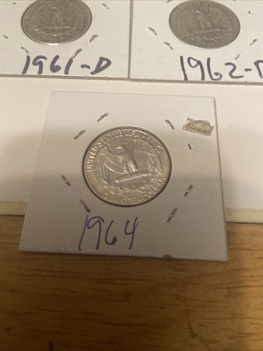 1961 d washington quarter 1962 D-1964 (3) As Seen - Picture 8 of 8