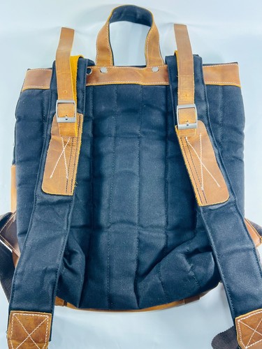 Mochila de cuero con tapa enrollable Kovered KVD Witham negra/bronceada - Imagen 15 de 22