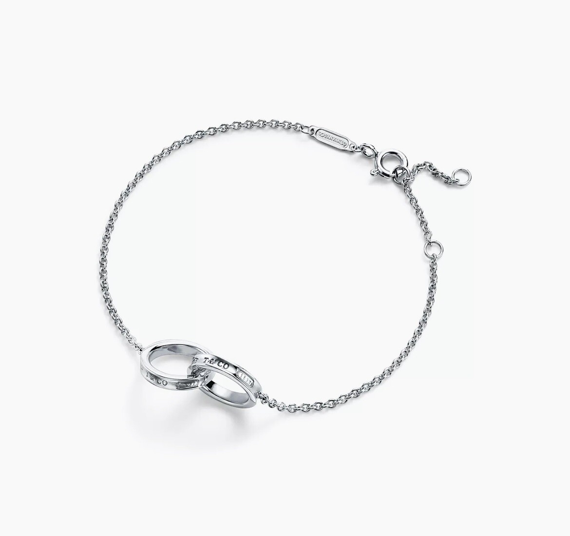 Tiffany & Co 1837 Sterling Silver Interlocking Circles Bracelet Needs Clamp Repair  