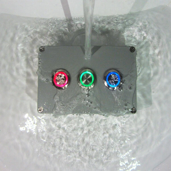 Anillo Interruptor Pulsador Luz LED Cierre Momento Impermeable 16mm 12V 24V 220 Foto 2 de 4