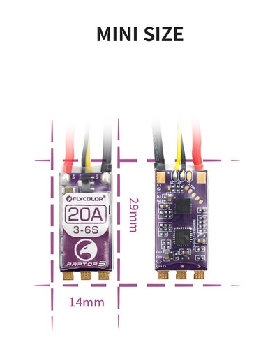 FLYCOLOR Raptor5 20A 35A 45A 50A Brushless ESC 32Bit 3-6S for FPV Racing Drones - Picture 17 of 31
