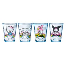 Silver Buffalo Sanrio Hello Kitty and Friends 4 Pack Mini Glass Set Featuring...