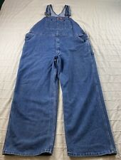 Dickies Coverall Bib Overalls Men's 38x30 Workwear Cotton Denim Adjustable Strap