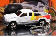 Custom Key Chain '16 Toyota Tacoma Pickup Truck white