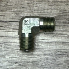 Parker Male Pipe Elbow Steel 1/2-14 1/2 CR-S Pipe & Port 90° CR Male Pipe NPTF