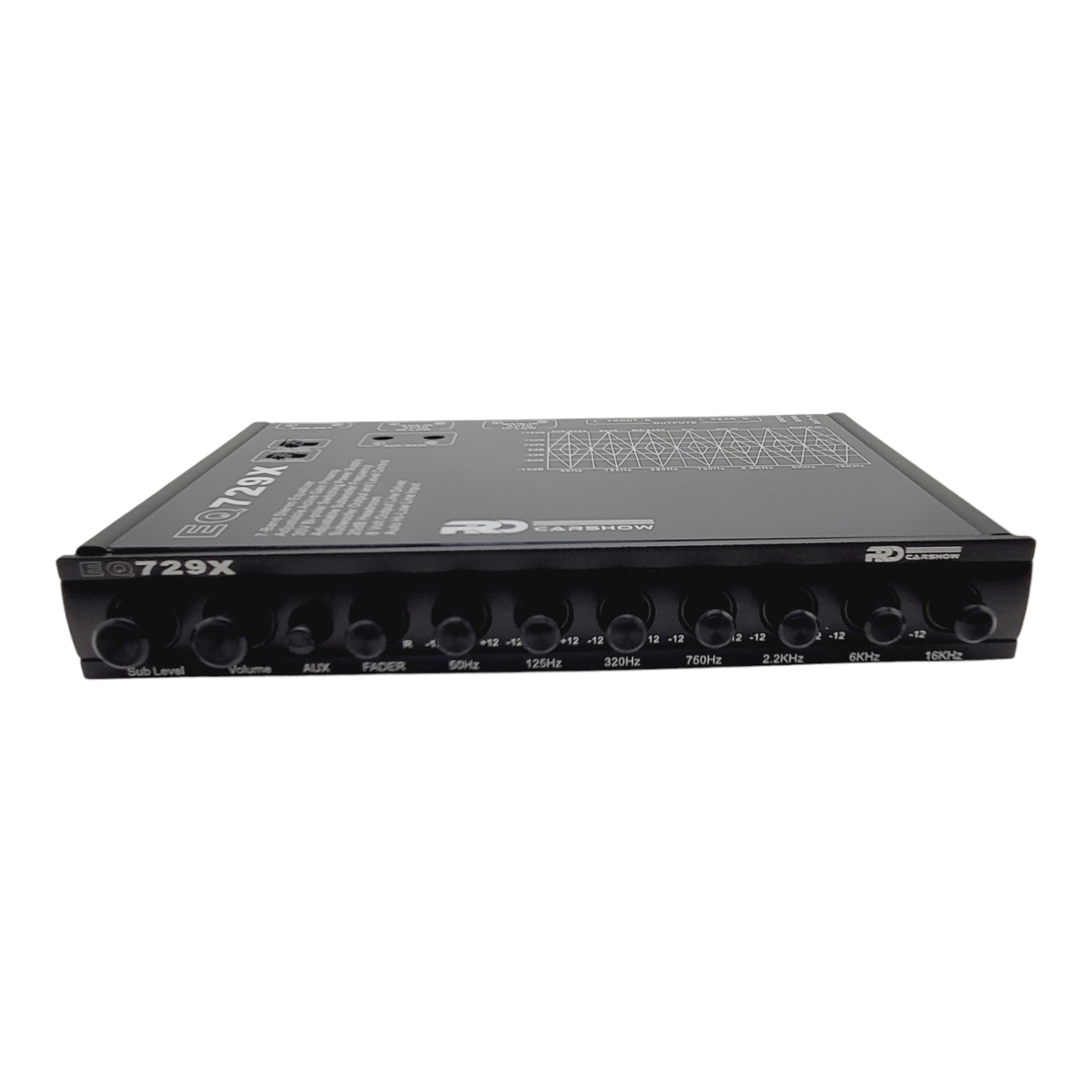 RDCARSHOW EQ729X 7Band Car Audio Equalizer 1/2 DIN 8V Line Driver