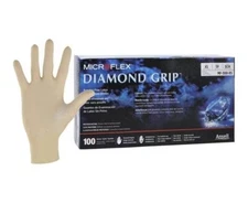 *100-Gloves* MicroFlex Diamond Grip Powder-Free Latex Exam X-Small MF-300-XS
