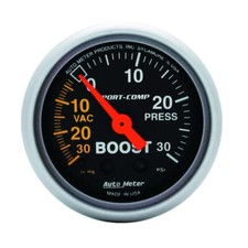 Autometer Sport-comp 52mm 30 Psi Mechanical Boost Gauge