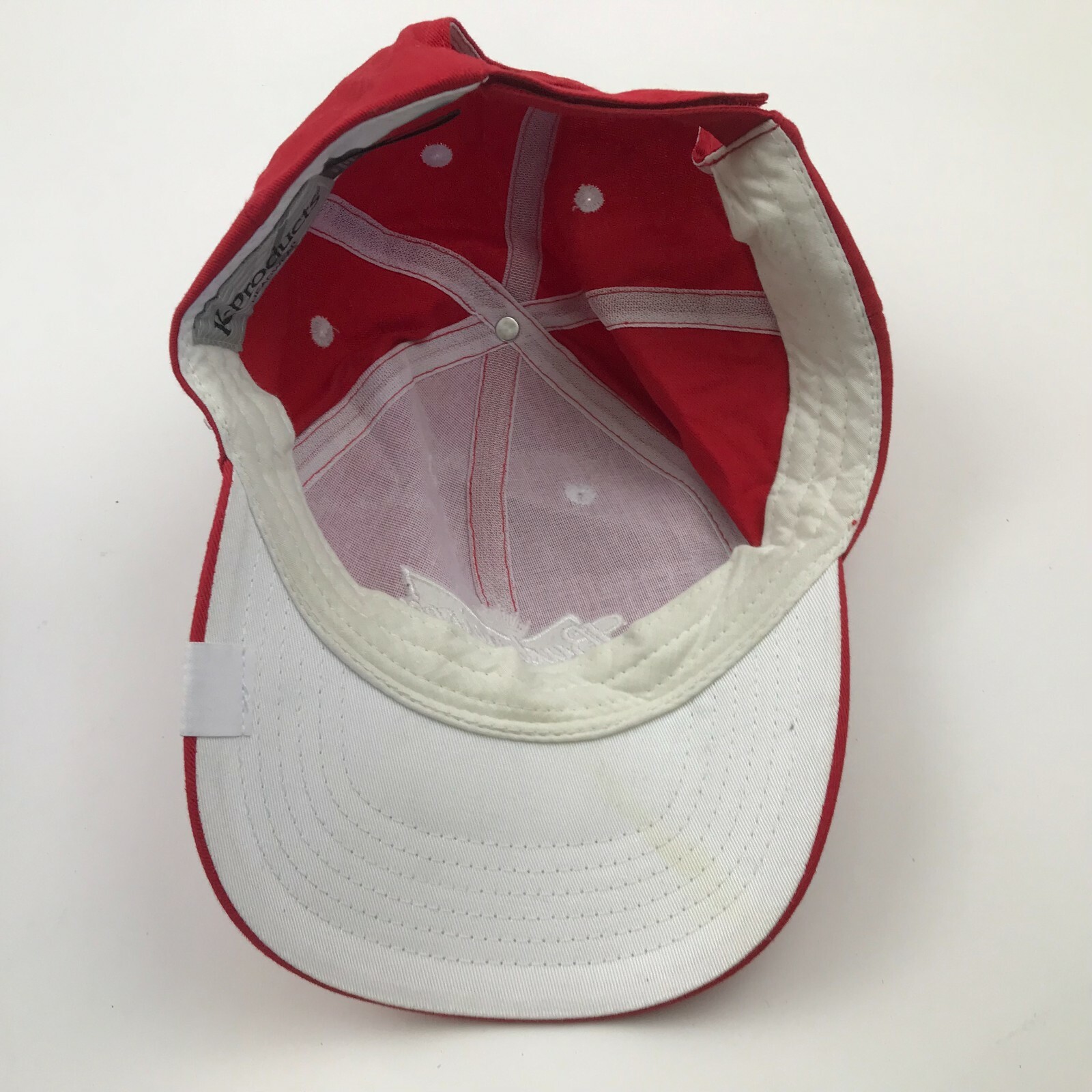Budweiser Hat Cap Strapback Red White Trucker Emb… - image 6