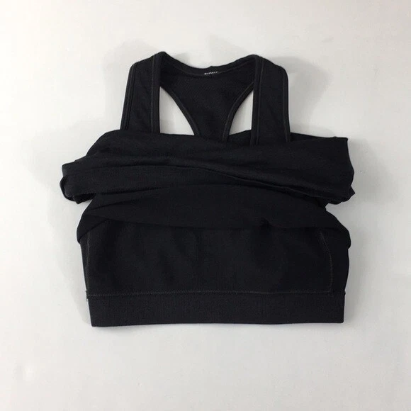lululemon power y dark charcoal racerback athletic gym tank-top