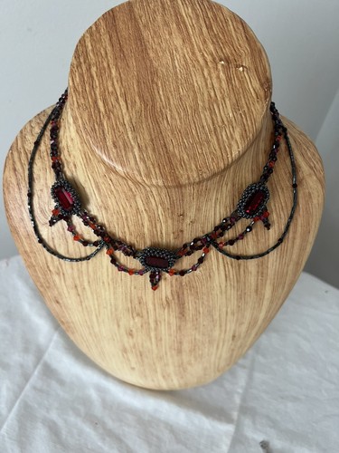 VINTAGE Signed Erickson Beamon rhinestones Statement necklace RARE BEAUTY