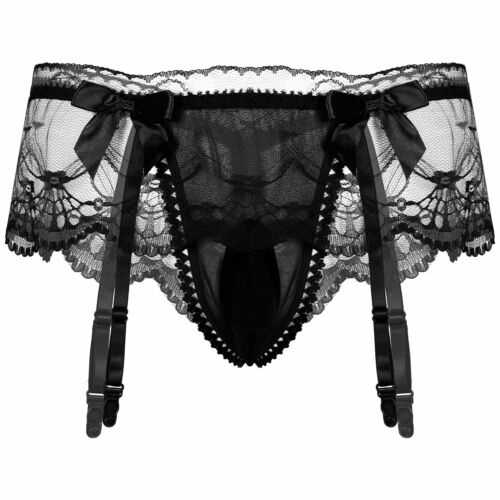 Herren Sissy String Slip Spitze Transparent Höschen für Crossdresser Transgender - Bild 7 von 133