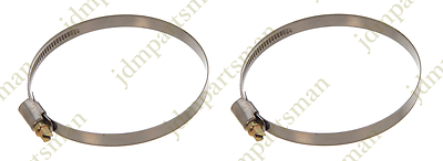2pc Gemi 60-80mm Narrow Band Steel Hose Clamps - 9mm Width - Made In Germany