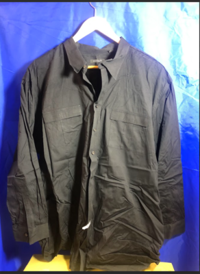 Men's Castagne "Stretch" Black Long Sleeve Dress Shirt Size 4X