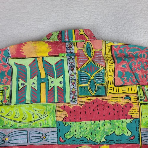 The Territory Ahead Shirt Mens Large Multi Color Aztec Casual Hawaiian Button Up - Picture 7 of 10