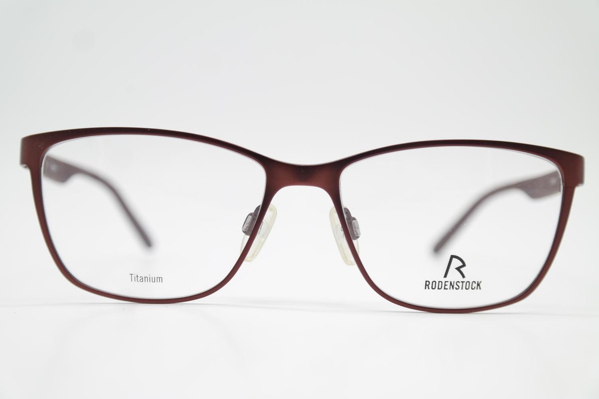 Brille Rodenstock R 7067 Titanium Kupfer Weinrot Oval