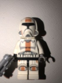LEGO Star Wars Republic Trooper 1 Minifigure 75001 Dark Orange Gun & Jet pack ￼