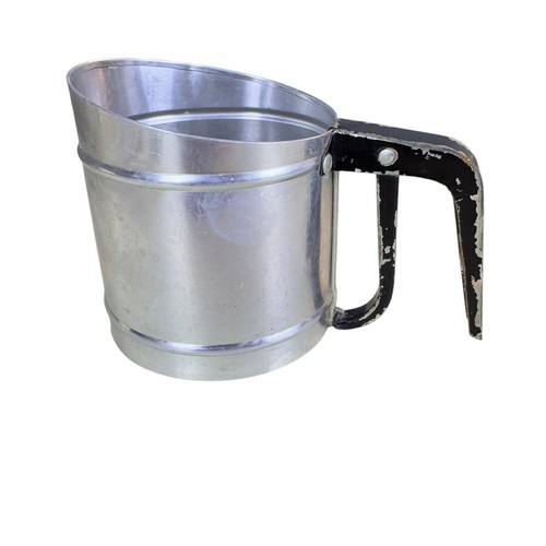 Vintage Foley Small Size 4" Aluminum Flour Sifter 2 Cup USA - 第 3/8 張圖片