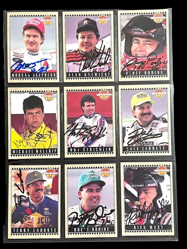 1992 MAXX MCDONALDS NASCAR VINTAGE signed 36 cardi SET Earnhardt Allison Kulwick - Picture 3 of 8