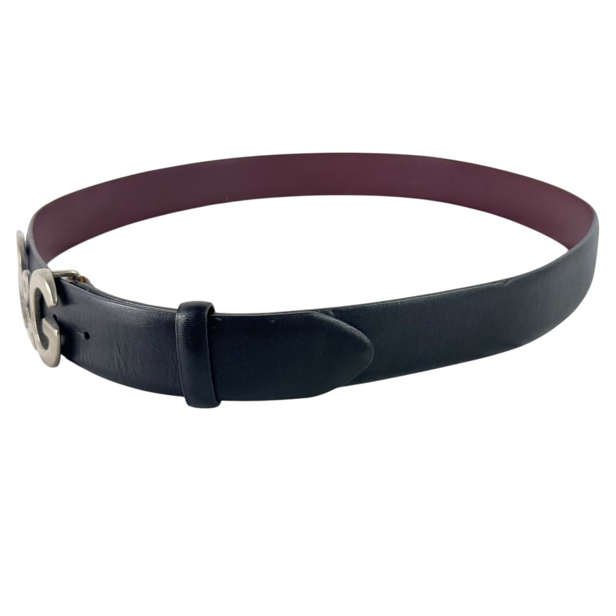 D&G ドルガバ　black lether belt swag DG leather belt in black - Dolce Gabbana | Mytheresa