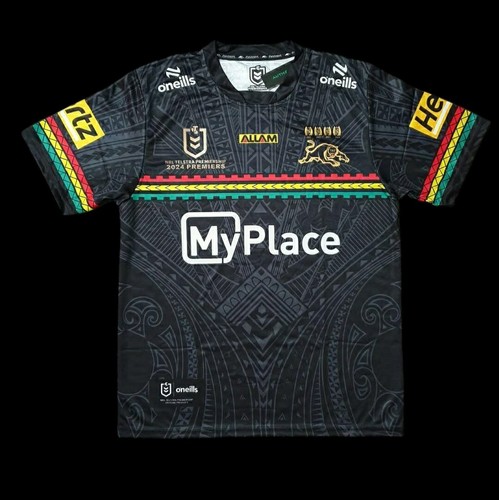 Penrith Panthers Premiership Jersey 4 peat 2024 TRIBAL RUGBY LEAGUE Size 5XL - Picture 2 of 5