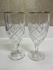 Gorham Lady Anne Signature Platinum Iced Tea Glasses-Set of 2