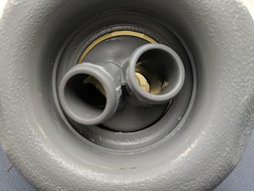 Waterway 229-8170 3 3/8" Poly Storm Twin Roto 5-Scallop Jet Interno Grigio/Bianco - Foto 5 di 5