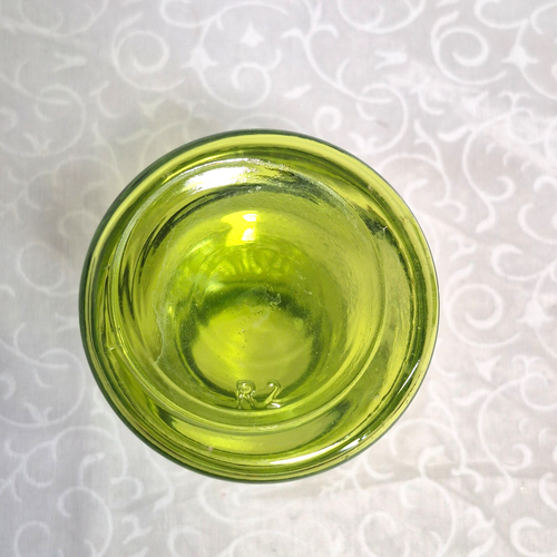 Vintage grüne finnische Designer Glasflaschen 3er Set - Bild 7 von 14