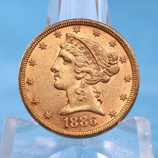 USA 5 $ 1886 S Coronet Head Eagle 8 36 Gramm 900 Gold Ss