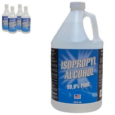 99.9 Pure Isopropyl Alcohol IPA - 4 x 32oz Bottles - USA Made, Concentrated Cle