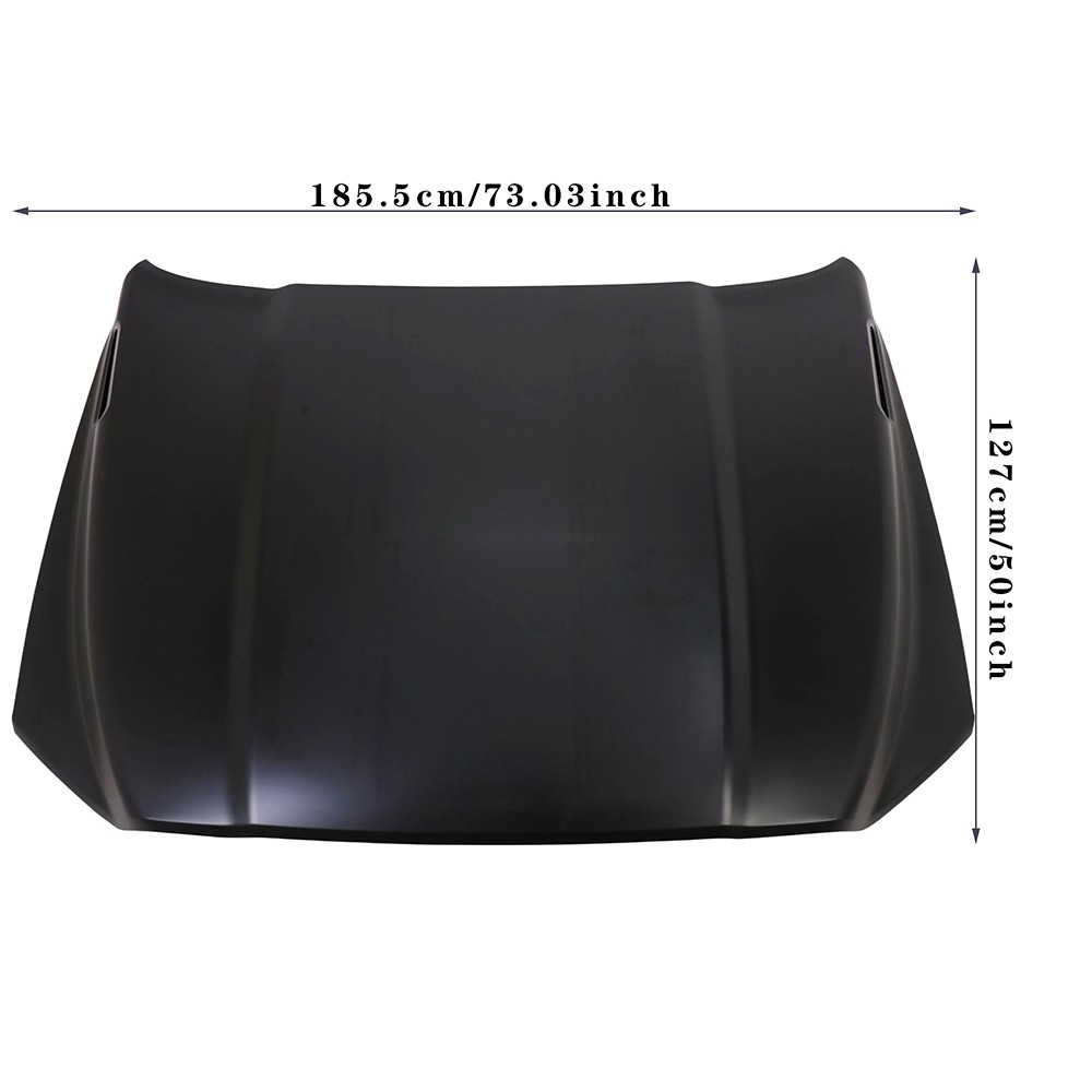 Rustproof Aluminum Hood Deep Black For 2019-2024 Dodge Ram 2500