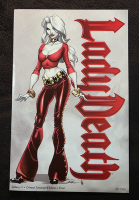 #ad Lady Death Gallery 1 Variant J Scott Campbell Front Red 500 Copies Coffin NM $125.00