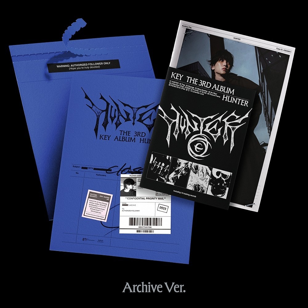 SHINEE KEY HUNTER 3rd Album ARCHIVE Ver/CD+Photo Book+Sticker+Poster+2 Card+GIFT
