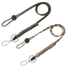 2 PACK 25 Inches Strong Paracord Survival Lanyard with Split Ring Clip for ...