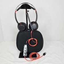 Poly Plantronics Wired USB Headset w/Mic Inline Mute Volume Case Used Working