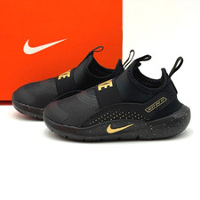 Nike Flex Runner 4 SE TD Shoes Little Kids Toddlers IM6738-001 Black Gold
