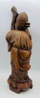 Vintage Chinese God of Longevity Shou Lao Shouxing Large Wood Carved Figure — photo 3