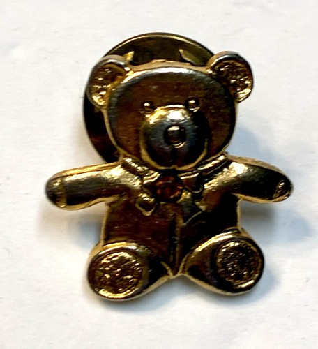 Broche prendedor vintage de oso de peluche con estrás tono dorado - Imagen 2 de 5