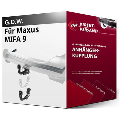 Für Maxus MIFA 9 (G.D.W.) Anhängerkupplung vertikal abnehmbar neu