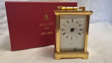 Heavy Brass Carriage Clock 11.5 Cm  Mallorys Of Bath.with Box. For Repair