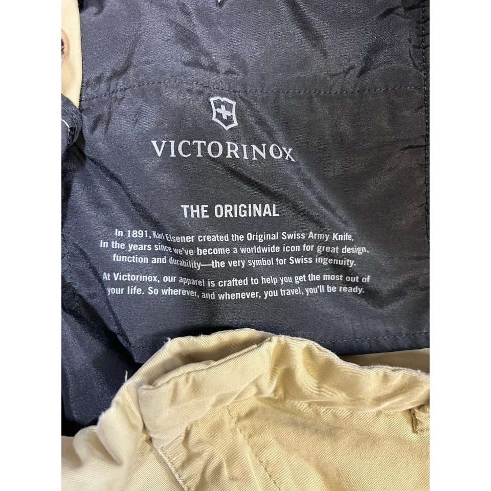 Pantalones Cortos de Carga Victorinox Para Hombres Caqui Talla 40 56 Mezcla de Algodón Bolsillos Utilitarios Foto 4 de 4