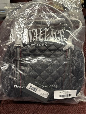 NWT MZ WALLACE CROSBY CITY BAG SIZE S BLACK WITH 2 REMOVABLE STRAPS.