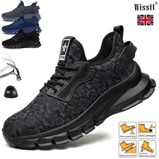 Mens Durable Work Boots Sports Hiking Comfy Steel Toe Cap Shoes Safety Trainers